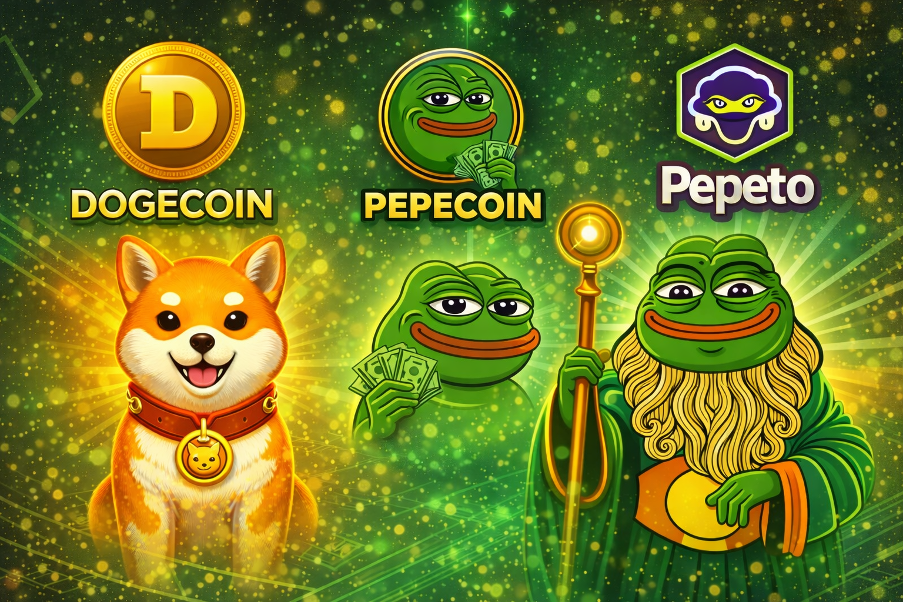 Top 3 Meme Coins to Buy Now: Pepeto (PEPETO), Dogecoin (DOGE), and Pepe Coin (PEPE) Attract Smart Money Interest