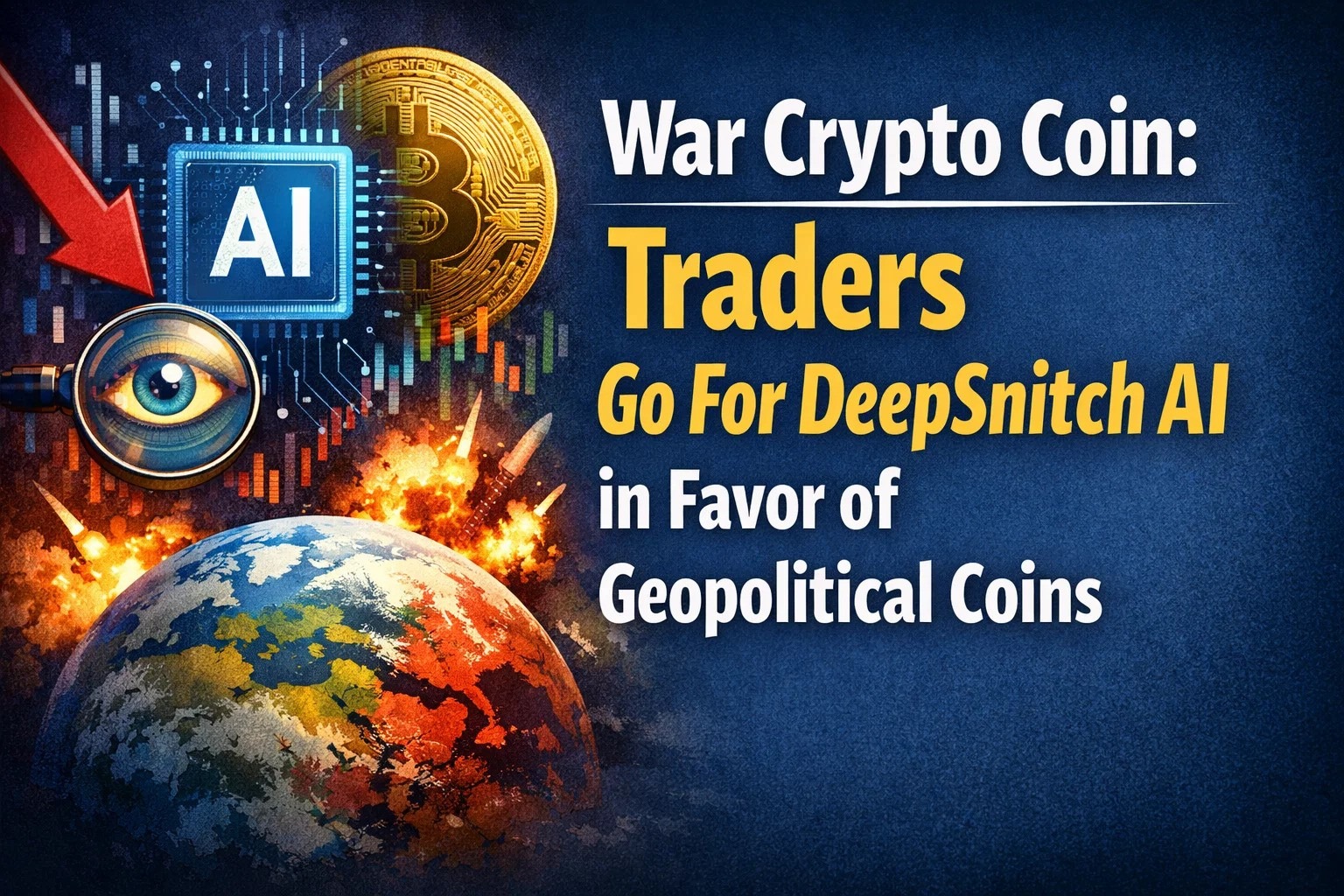 War Crypto Coin: Traders Ape DeepSnitch AI in Favor of Geopolitical Coins, WAR and PEACE Tokens Decline