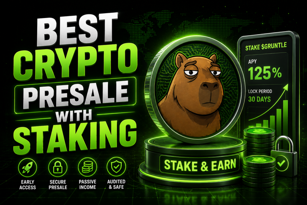 Best Crypto Presale With Staking 2026: $GRUNTLE Pays 9,119% APY While ETH Whales Liquidate