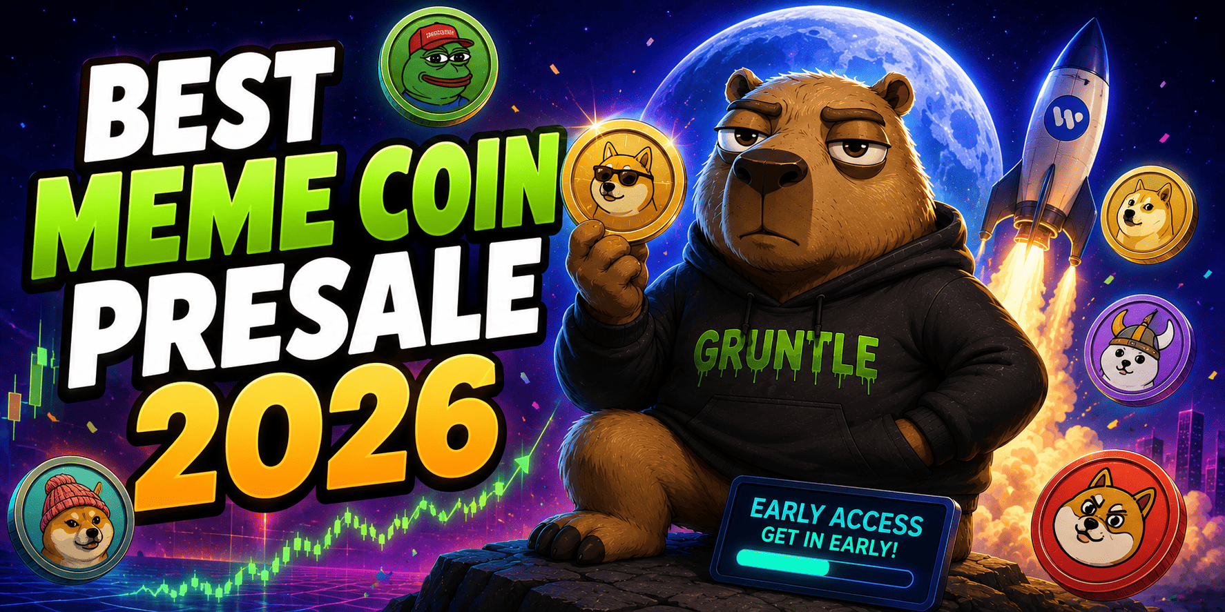 Best Meme Coin to Buy 2026: $GRUNTLE Presale at $0.000637 With 5,445% Staking Live