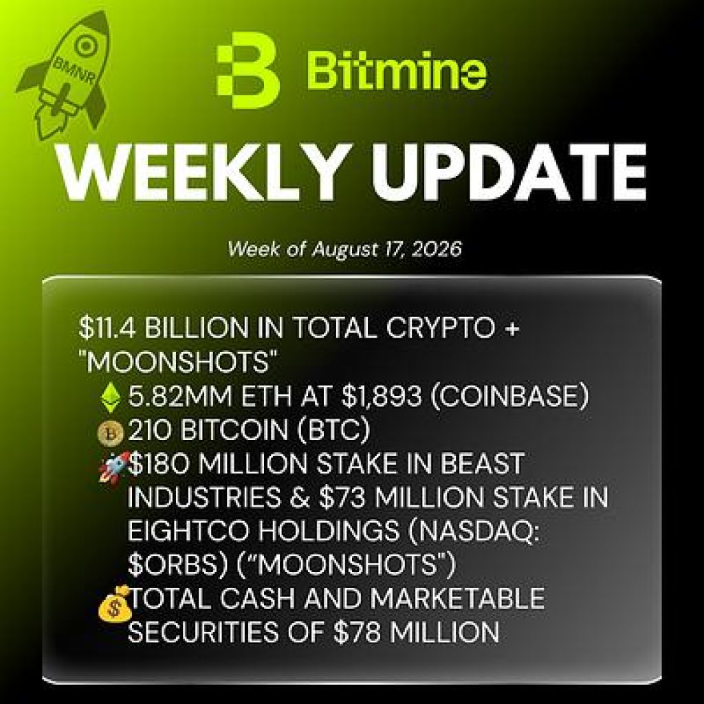 Bitmine Weekly Update