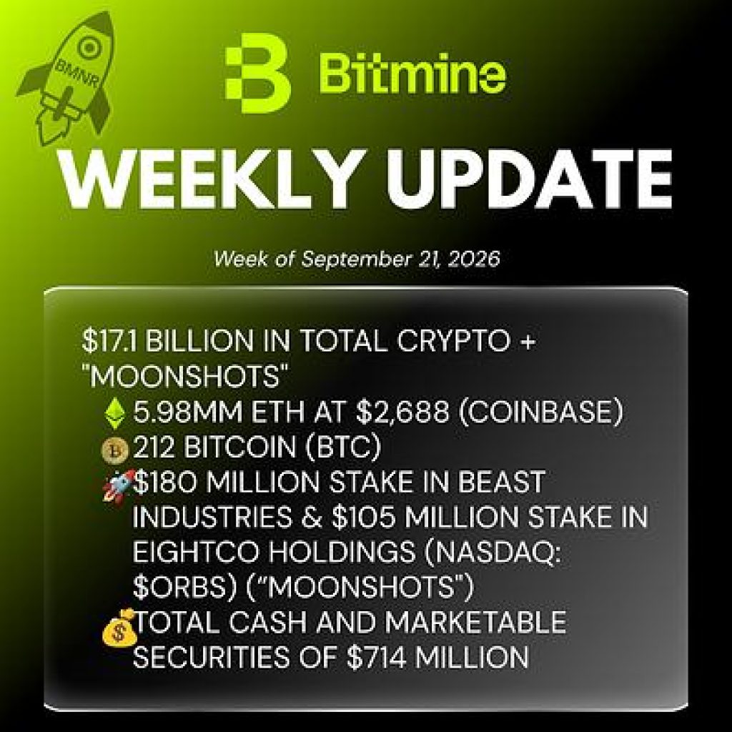 Bitmine Weekly Update