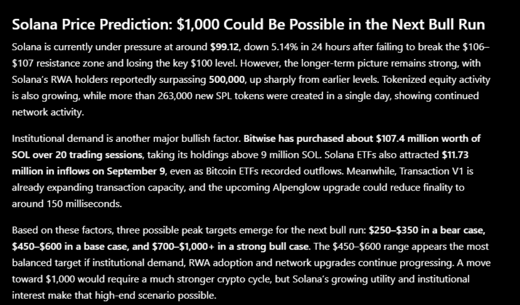 3 AI Models Predict Solana Price at the Peak of the Next Bull Run