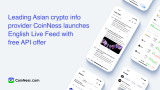 Leading Asian crypto info provider CoinNess launches English Live Feed with free API offer