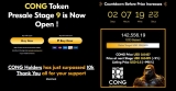 The Next Big Coin? CONG Token Presale Stage 9 Fulfills USD 140k in just 3 Days